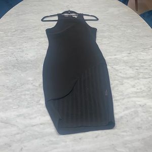 Ronny kobo small black midi dress w. lace insert